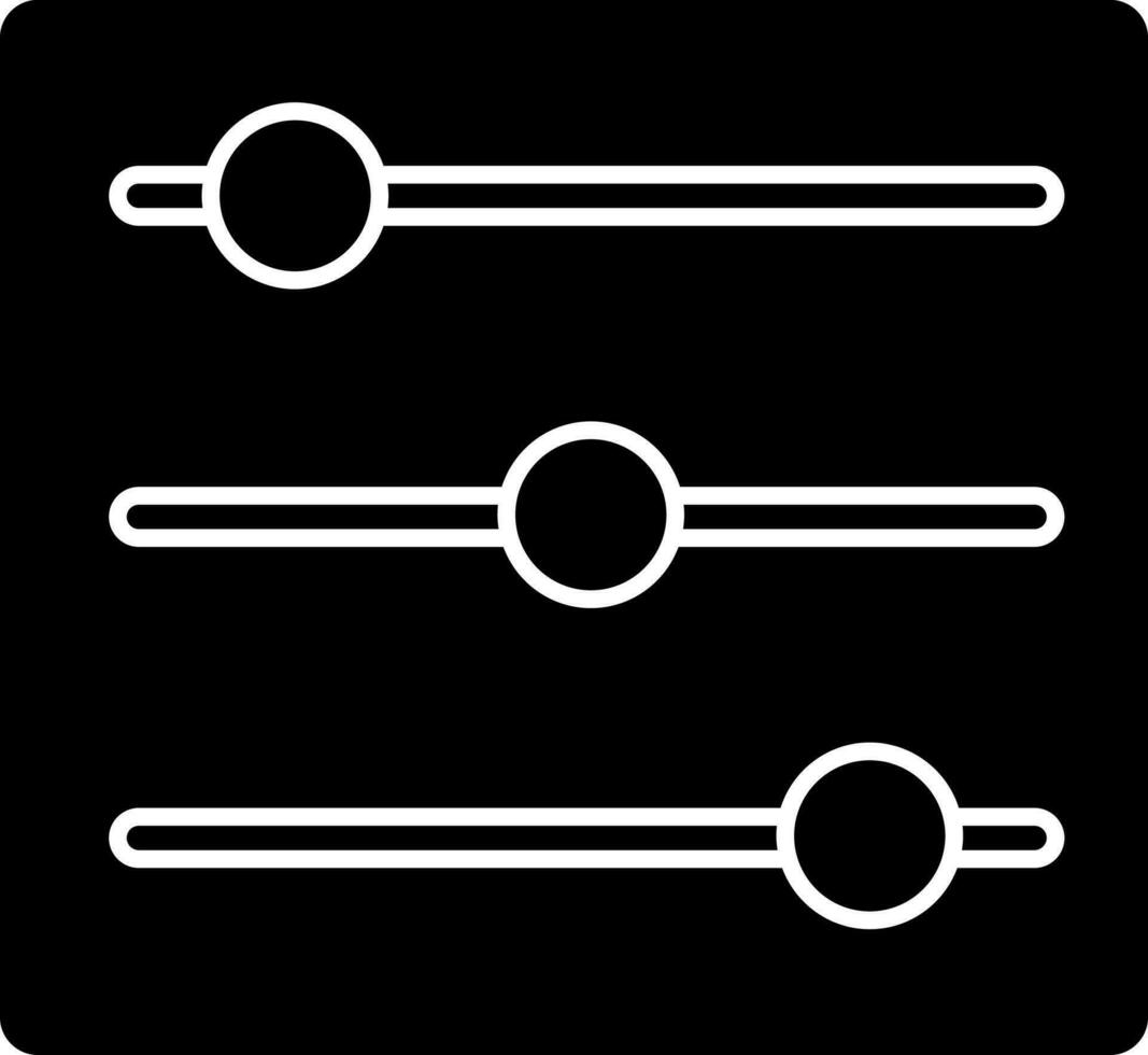 Regler oder Schieberegler Glyphe Symbol im eben Stil. vektor