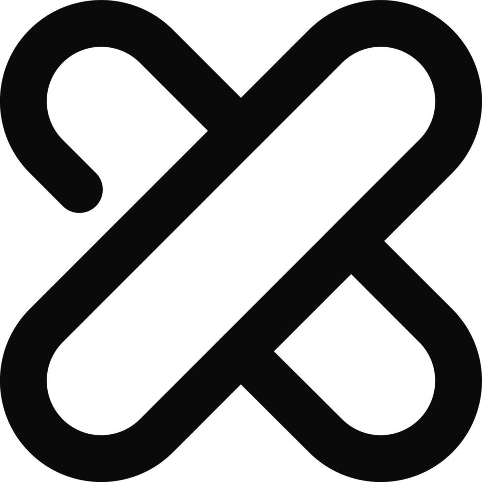 schwarz Linie Kunst Illustration von Kreuz Kennzeichen Symbol. vektor