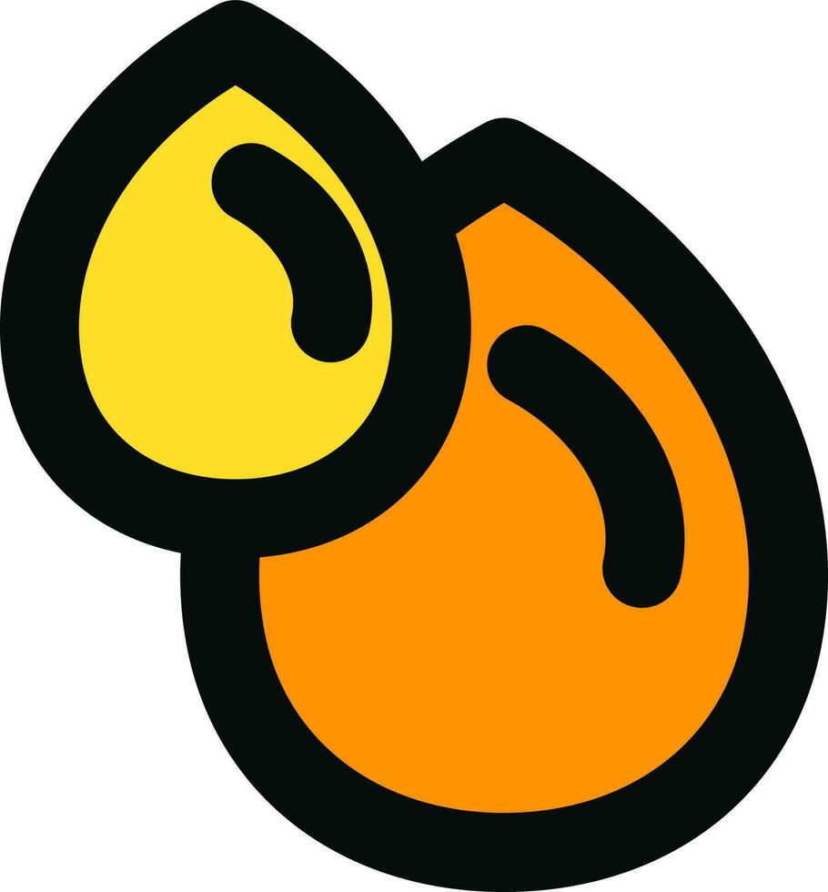 Illustration von Tropfen Symbol im Gelb und Orange Farbe. vektor