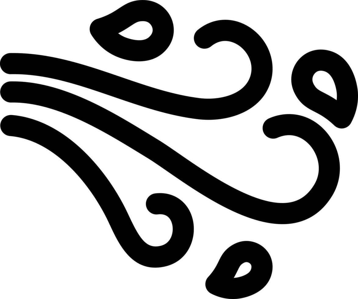 Wind Symbol oder Symbol im dünn Linie Kunst. vektor