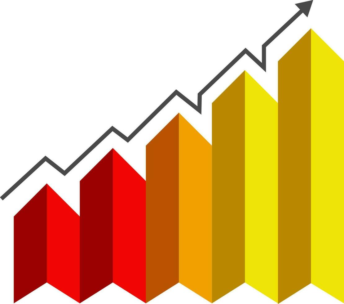 bunt statistisch Graph zum Geschäft. vektor