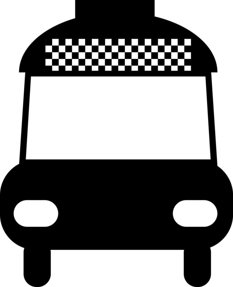 vektor tecken eller symbol av taxi bil.