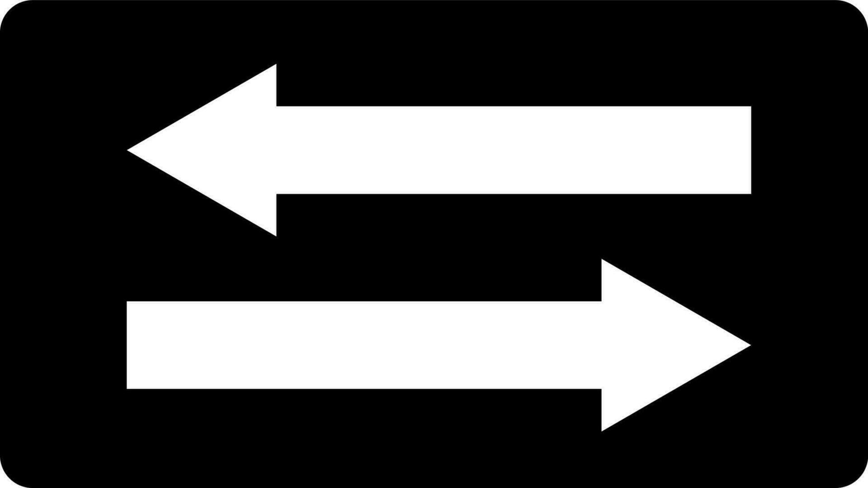 isoliert Illustration von Schild Symbol mit links richtig Pfeile. vektor