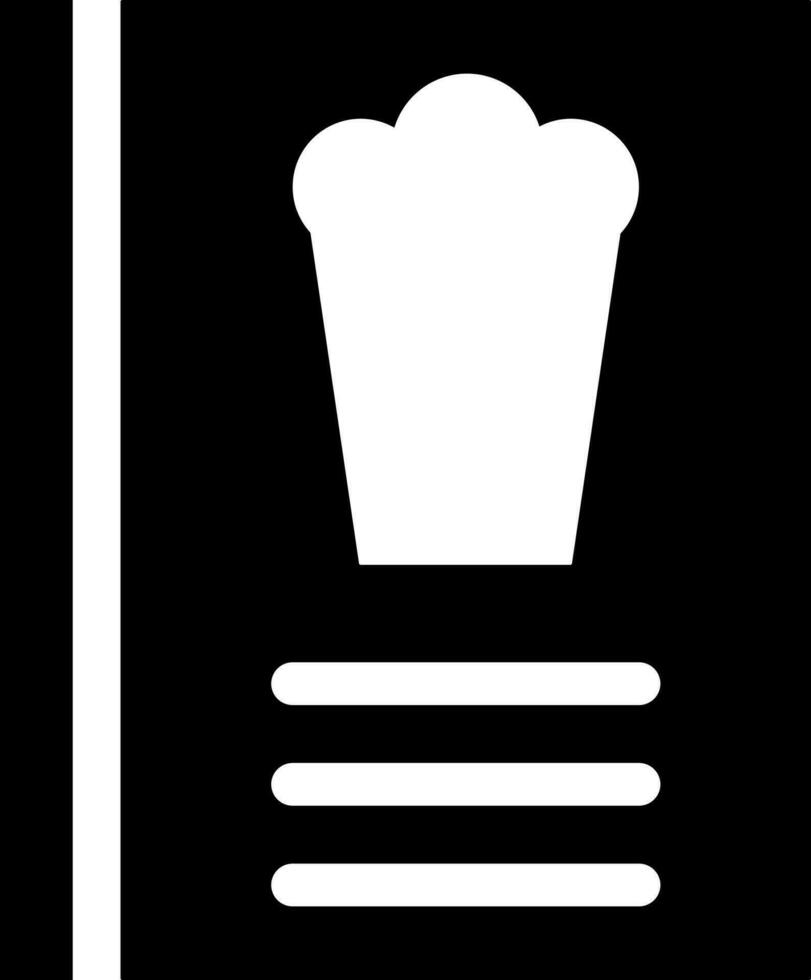 platt stil matlagning bok ikon i svart och vit Färg. vektor
