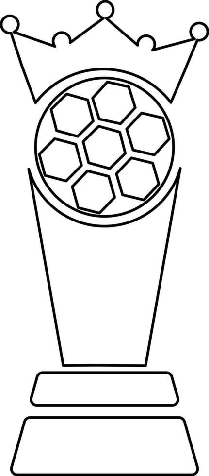 krona dekorerad linje konst sport trofén tilldela. vektor