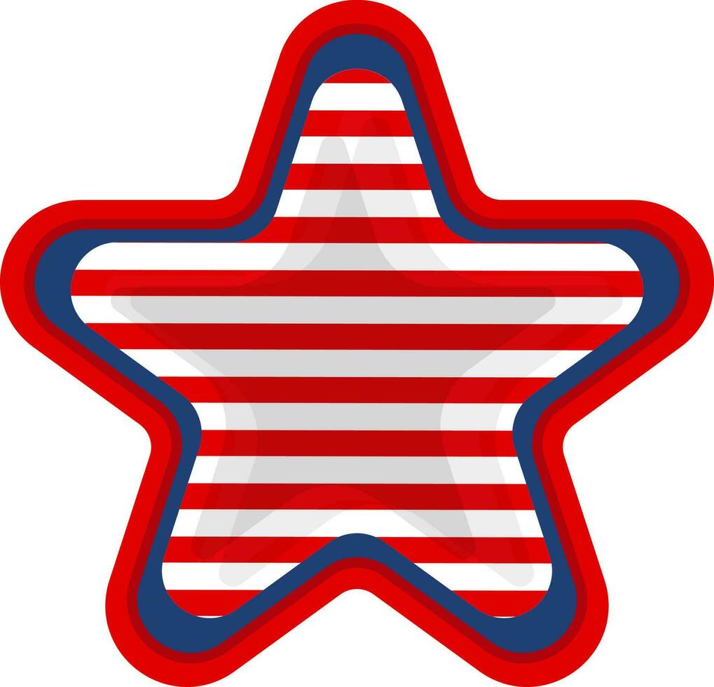 Star im amerikanisch Flagge Farben. vektor