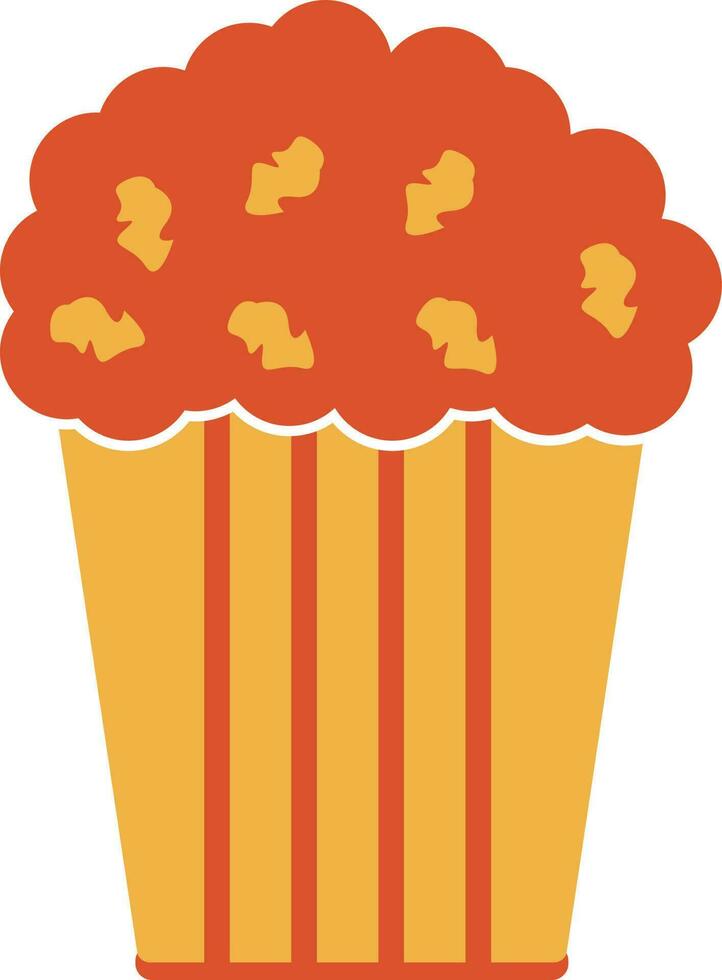 Illustration von Popcorn Symbol zum Kino im Farbe. vektor