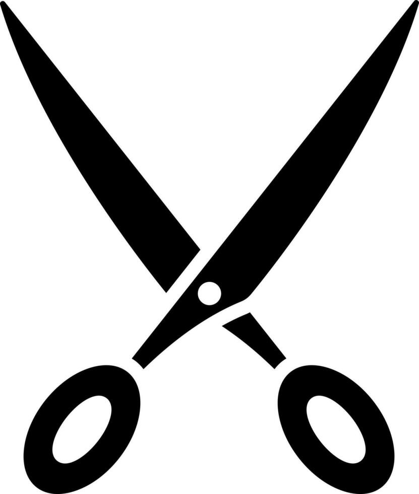 Schere Symbol im eben Stil. vektor