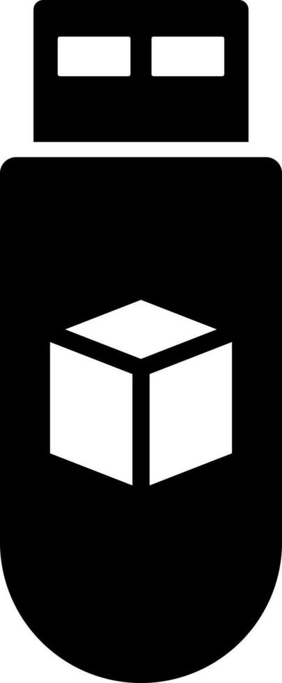 schwarz und Weiß Illustration von USB Symbol. vektor