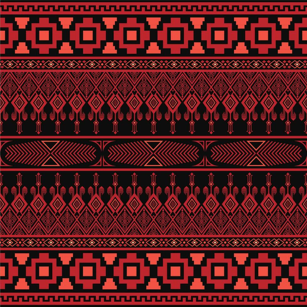 Textil- Muster auf dunkel Vektor Hintergrund. nahtlos ethnisch Design Muster.