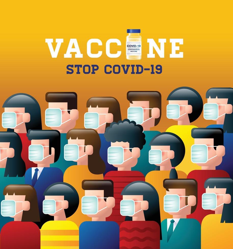 vaccin stoppa covid 19 coronavirus vektor