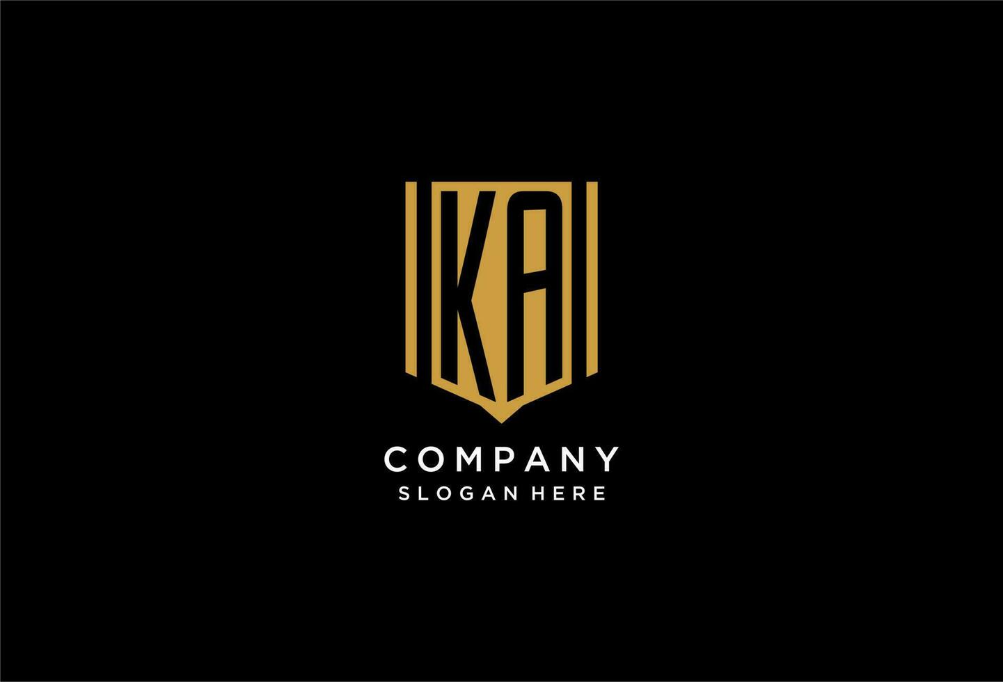 ka Monogramm Logo mit geometrisch Schild Symbol Design vektor