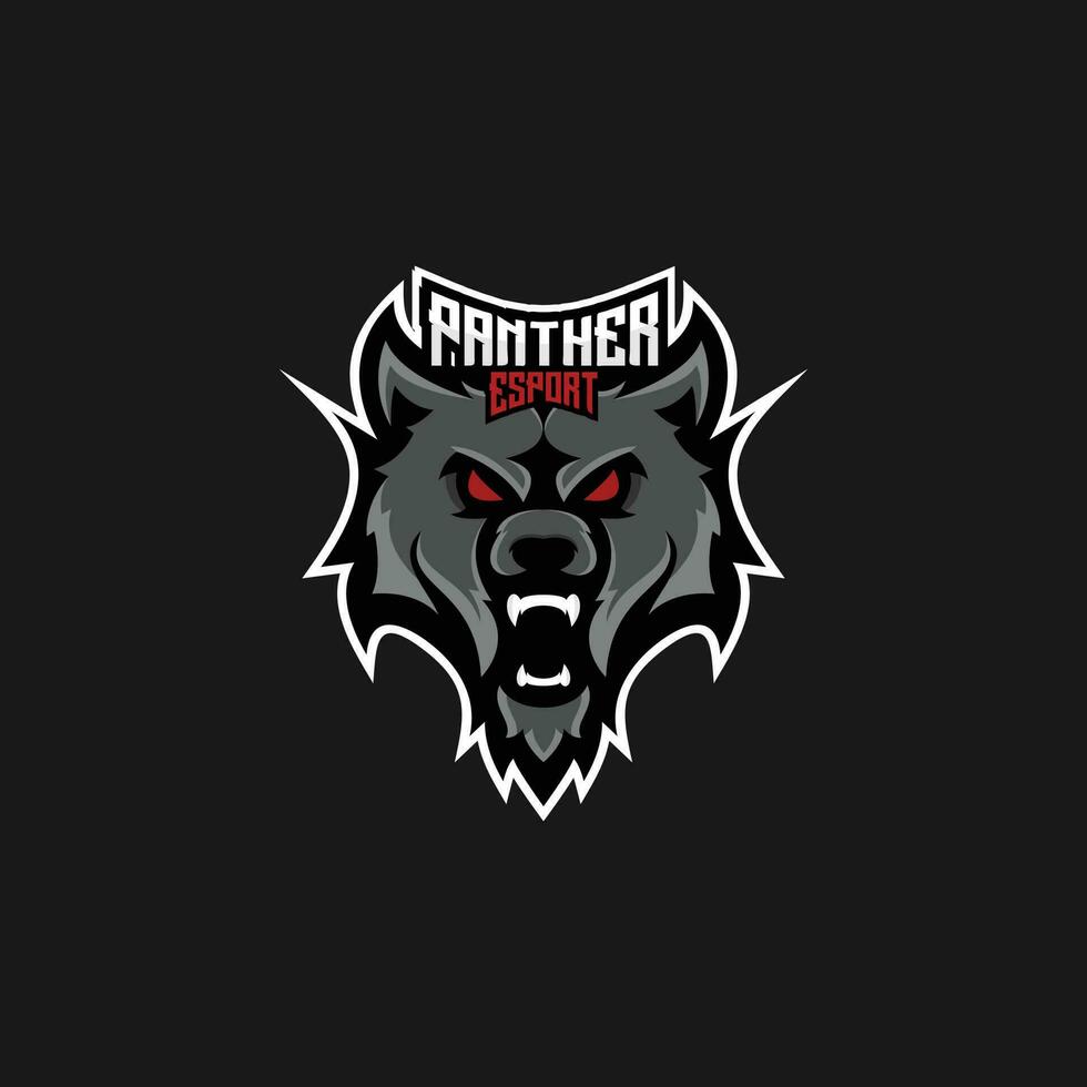 panter arg logotyp esport team design maskot vektor