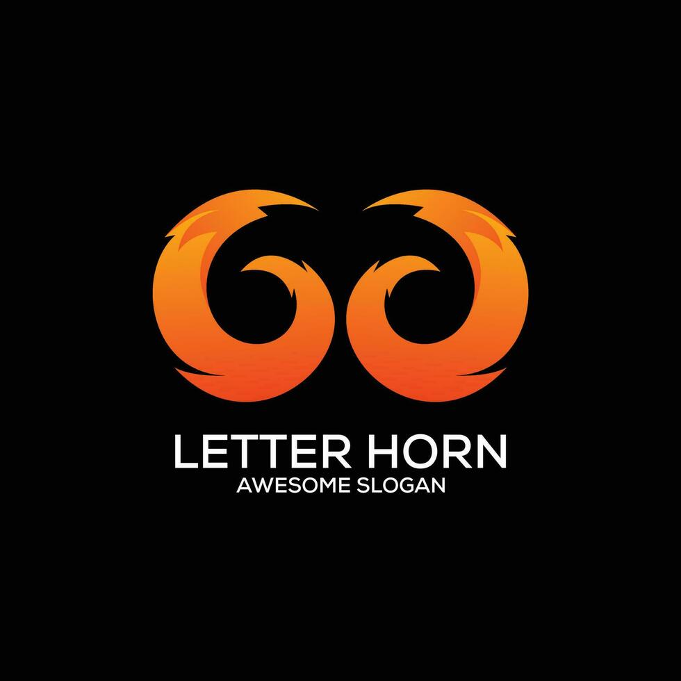 brev g horn logotyp design lutning Färg vektor