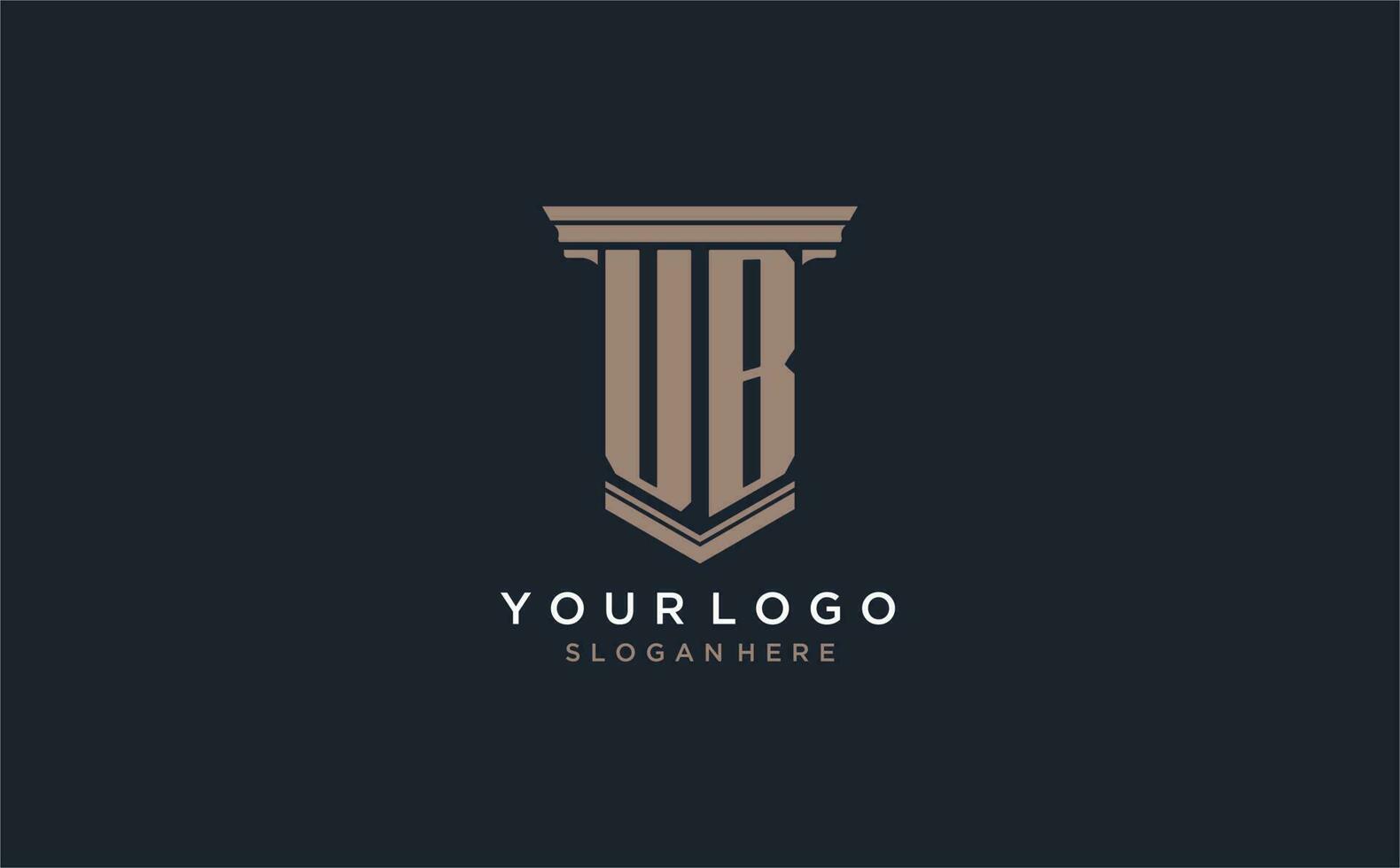du är första logotyp med pelare stil, lyx lag fast logotyp design idéer vektor