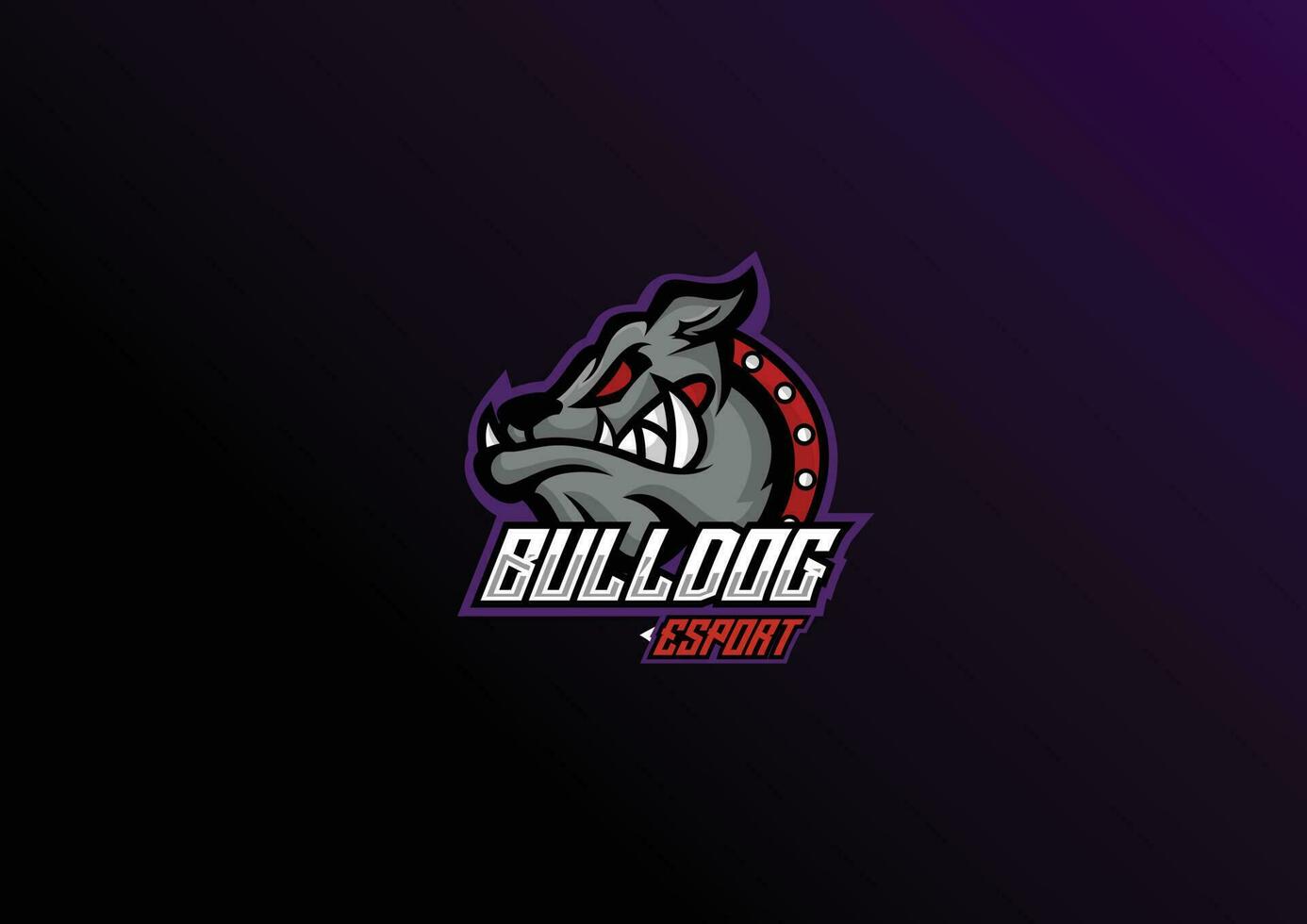 bulldogg esport logotyp premie maskot design vektor