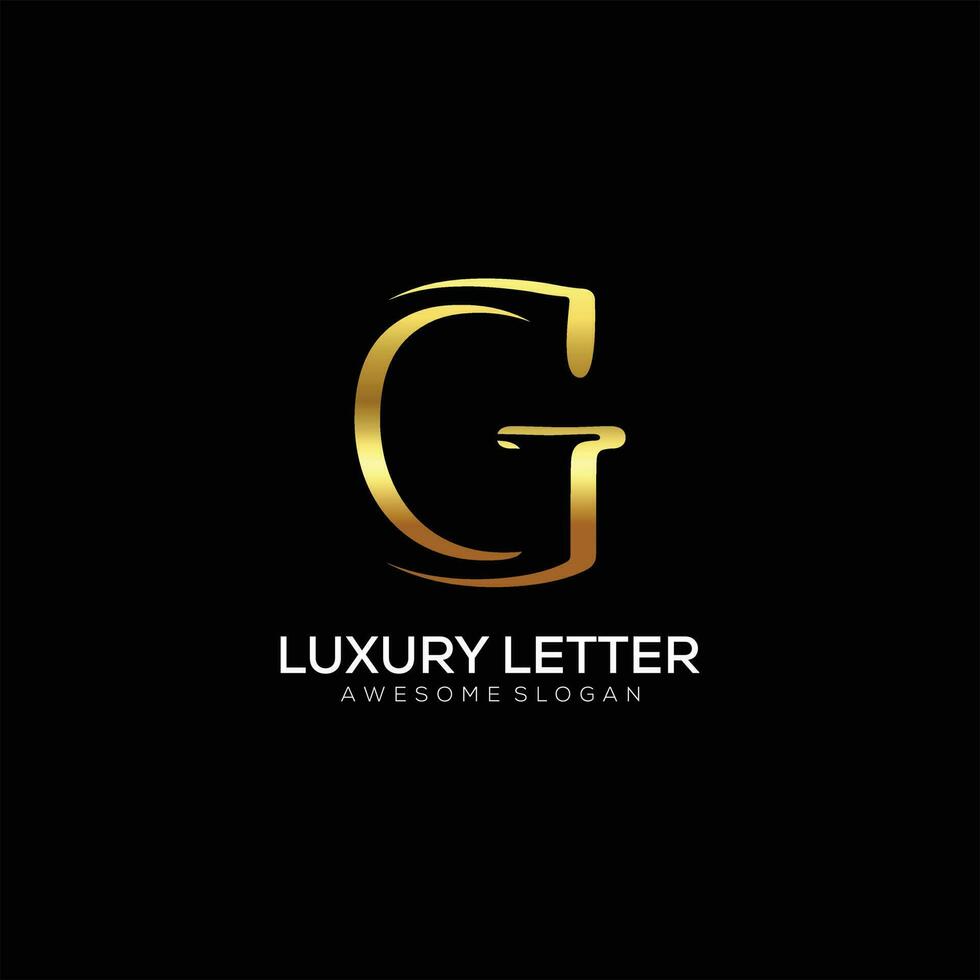 Brief G Logo mit Luxus Farbe Design vektor