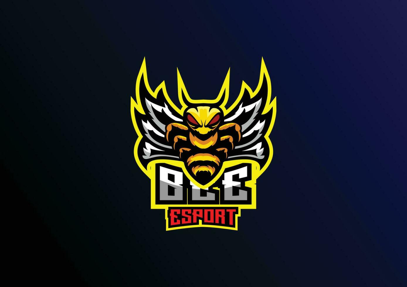 bi esport logotyp maskot vektor