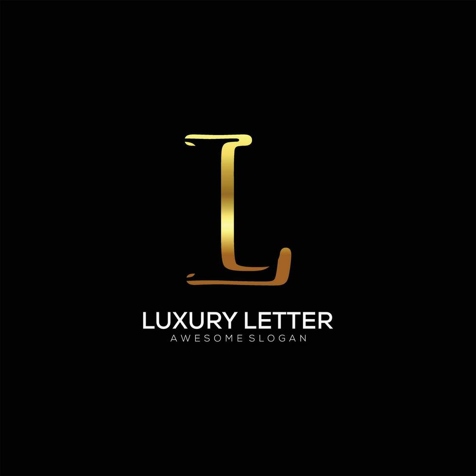 Brief l Logo mit Luxus Farbe Design vektor