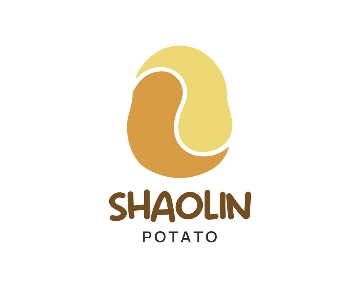 Shaolin Kartoffel eben Design Logo vektor