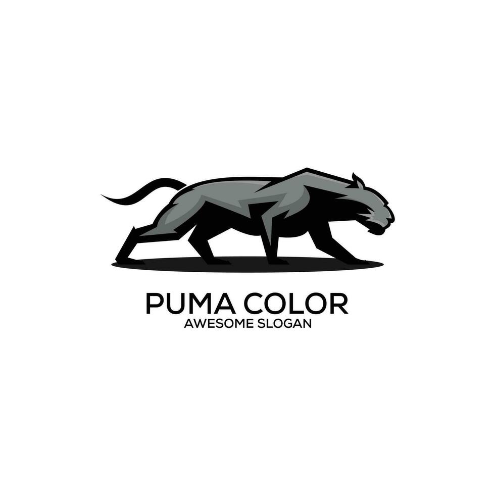 puma Färg logotyp design maskot vektor