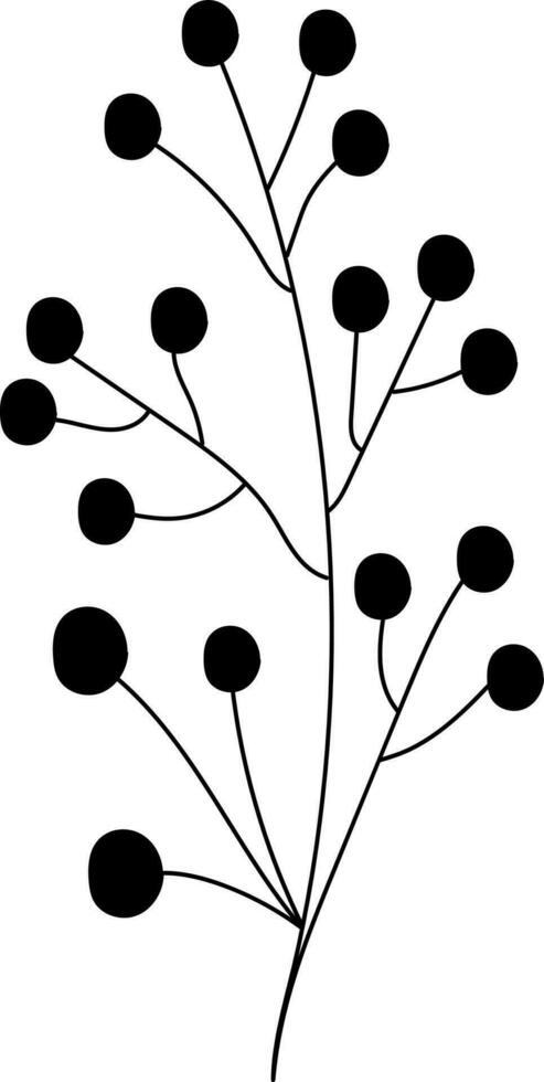 illustration av en blomma, svart och vit blomma, botanisk vektor, översikt, illustration, natur, blomma, sommar vektor