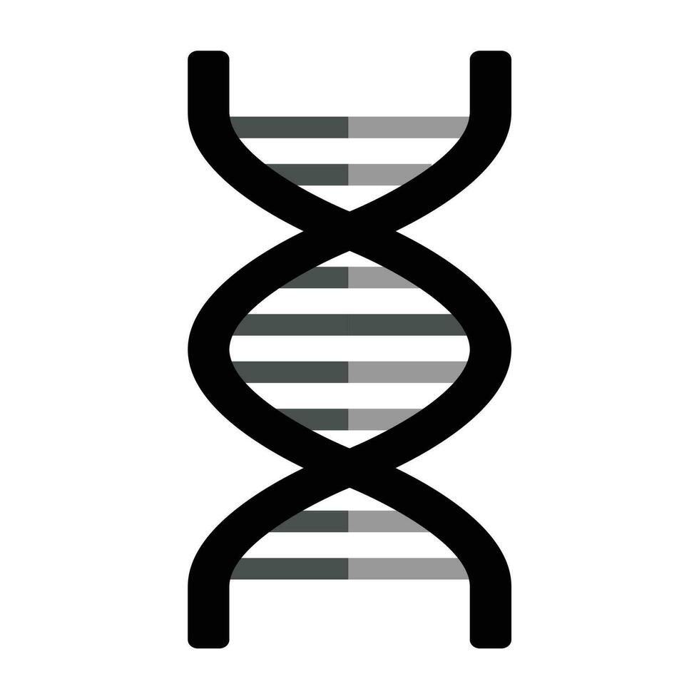 dubbel- spiralformad strukturera av dna vektor symbol