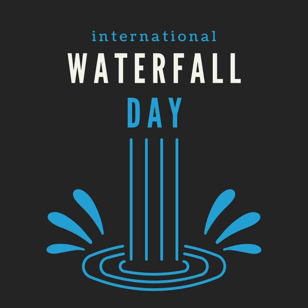 ein Poster zum International Wasserfall Tag vektor