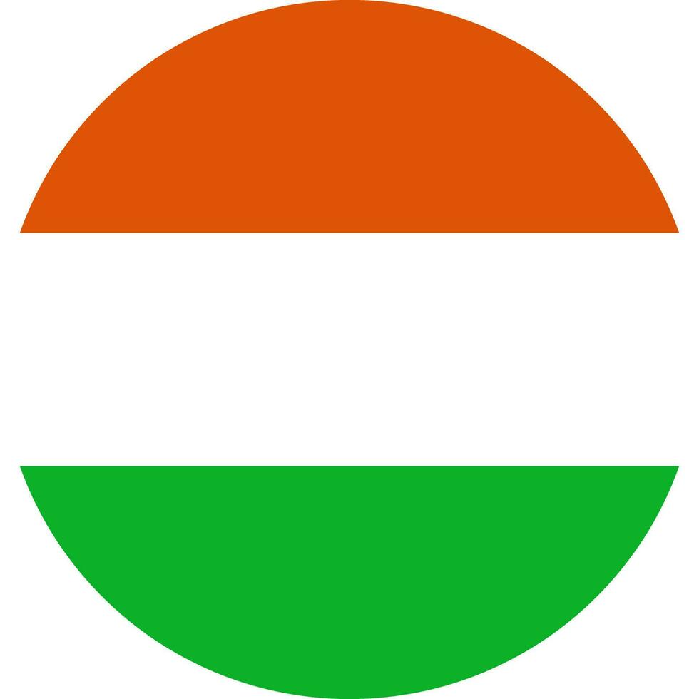 runden Nigeria Flagge von Niger vektor