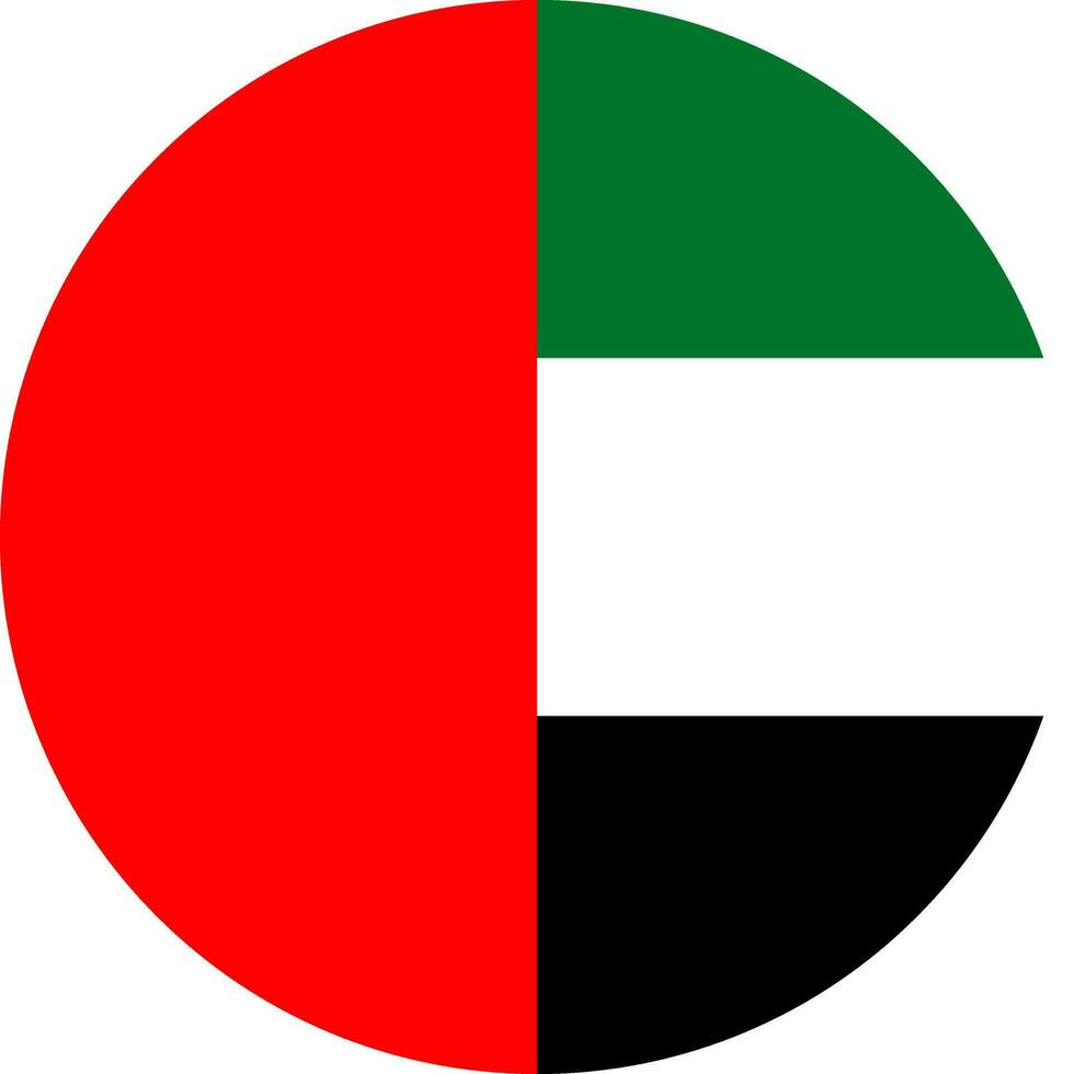 runda emirati flagga av förenad arab emirates vektor