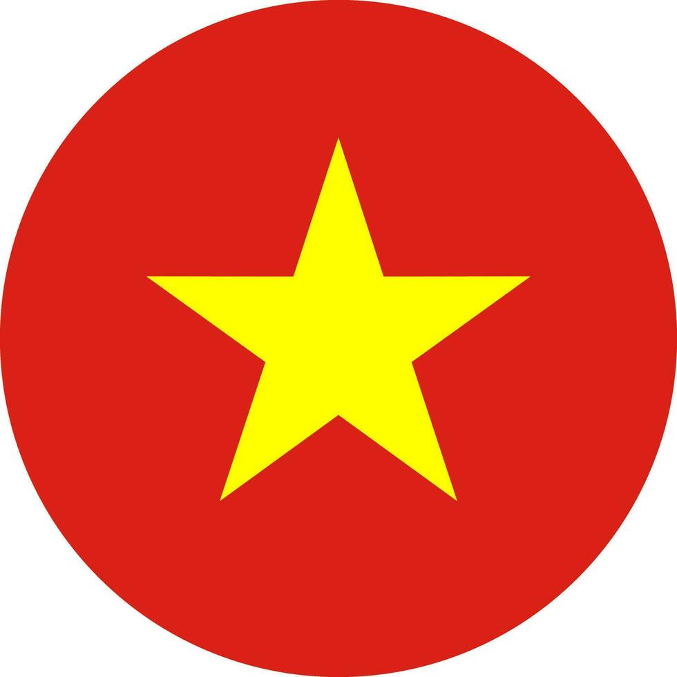 runden Vietnamesisch Flagge von Vietnam vektor