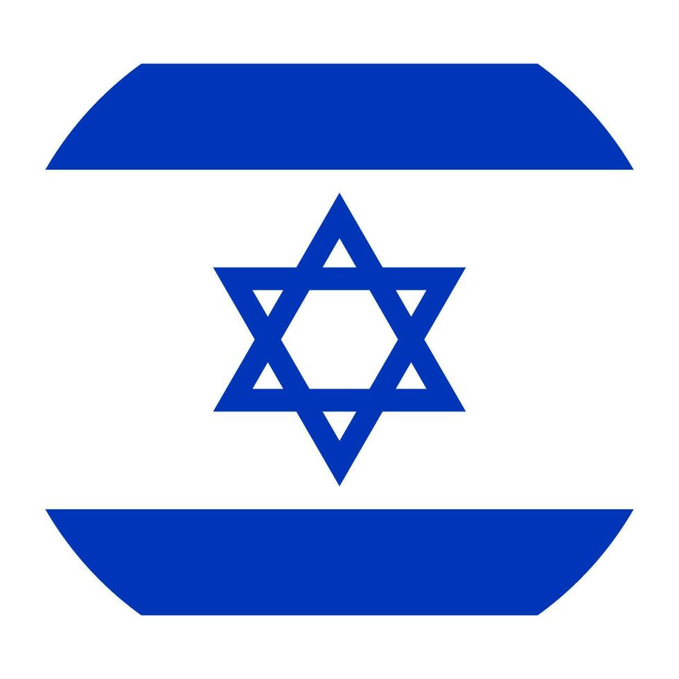 runda israeli flagga av Israel vektor