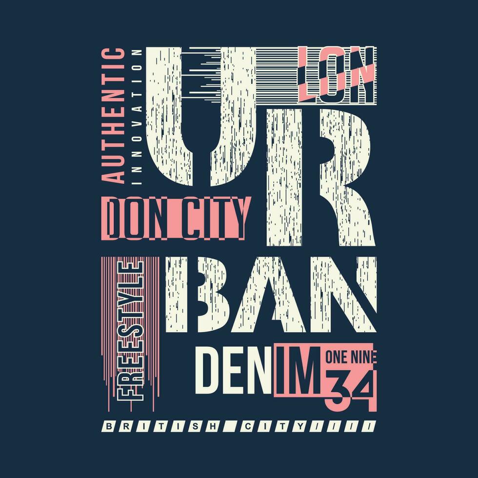 London urban stad typografi grafisk design, för t skjorta grafik, vektor illustration