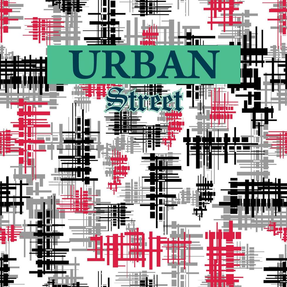 urban gata text mönster sömlös vektor grafisk, illustration, för skriva ut t skjorta