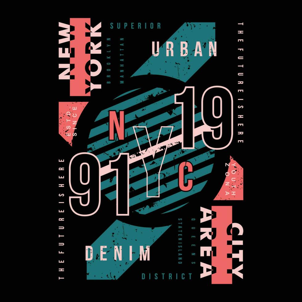 ny york stad urban gata, grafisk design, typografi vektor illustration, modern stil, för skriva ut t skjorta