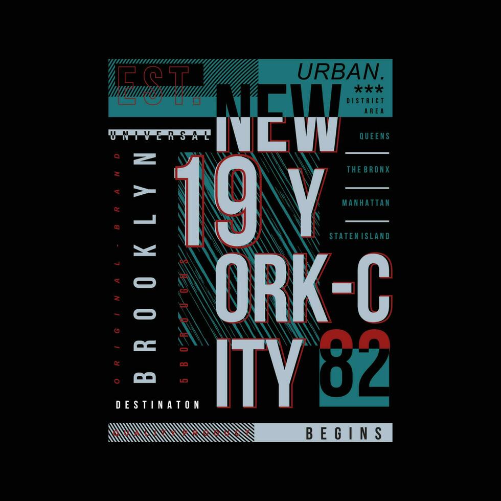 brooklyn ny york stad grafisk, typografi t skjorta, vektor design illustration, Bra för tillfällig stil