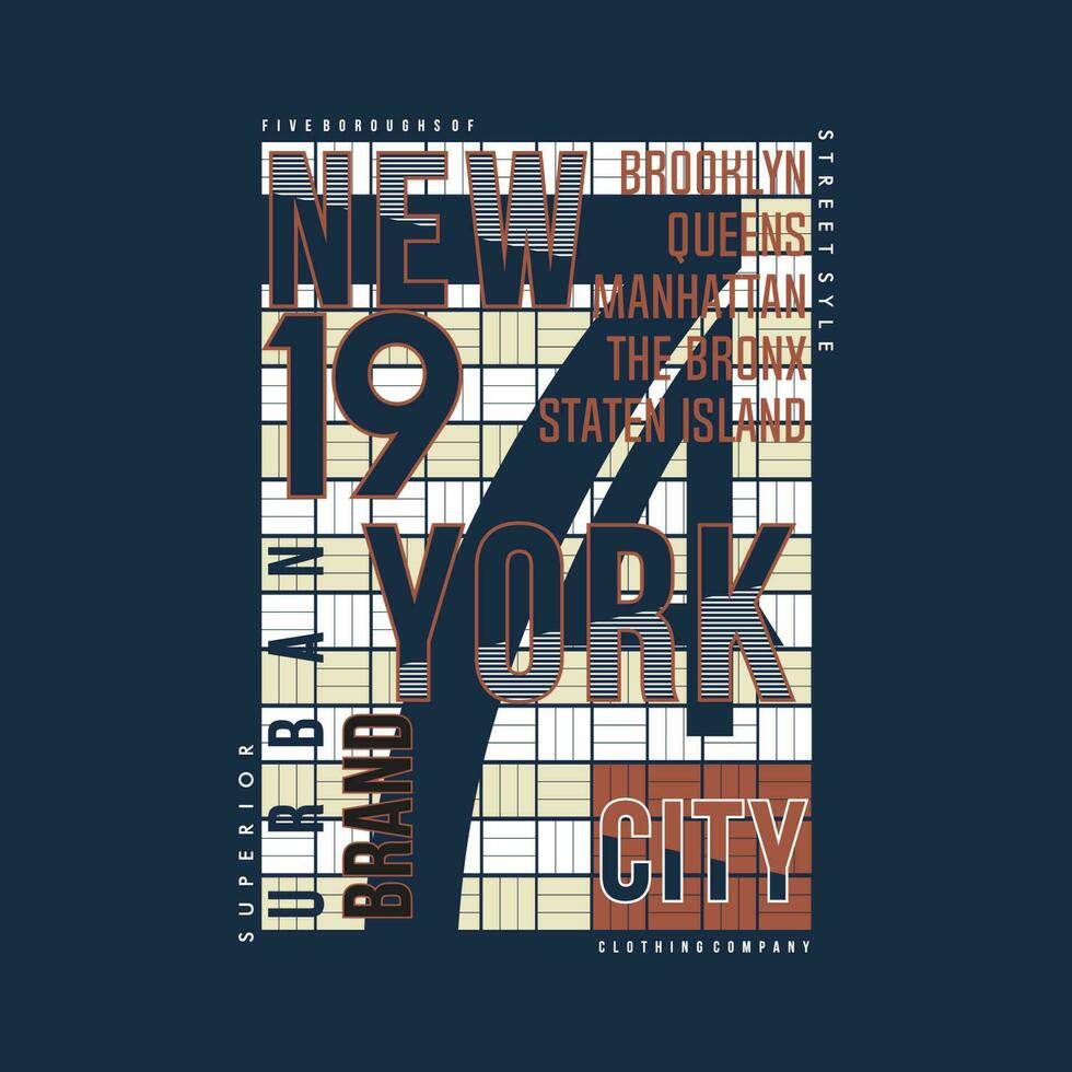 ny york stad text typografi vektor, abstrakt grafisk, illustration, för skriva ut t skjorta vektor