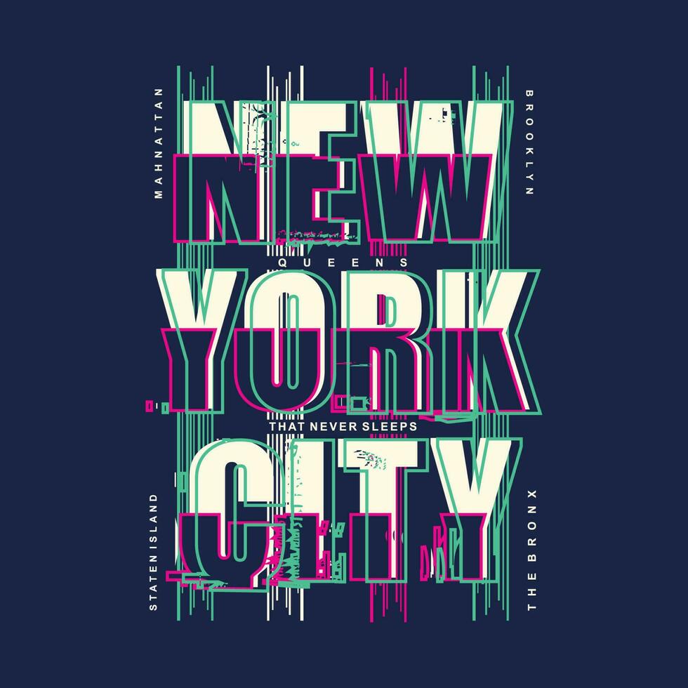 ny york stad randig abstrakt grafisk, typografi vektor, t skjorta design illustration, Bra för redo skriva ut, och Övrig använda sig av vektor