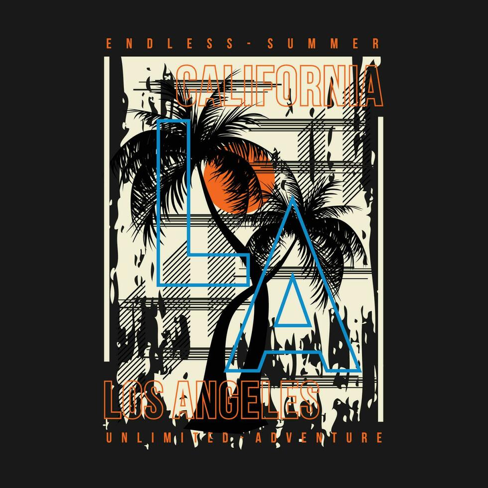 los angeles kalifornien grafisk t skjorta design, typografi vektor, illustration, tillfällig stil vektor