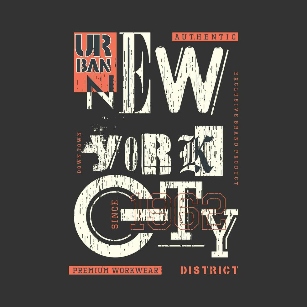 ny york stad typografi grafisk design, för t skjorta grafik, vektor illustration