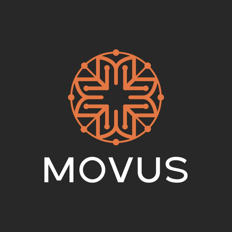 movus elegant einfach Logo Luxus Natur vektor