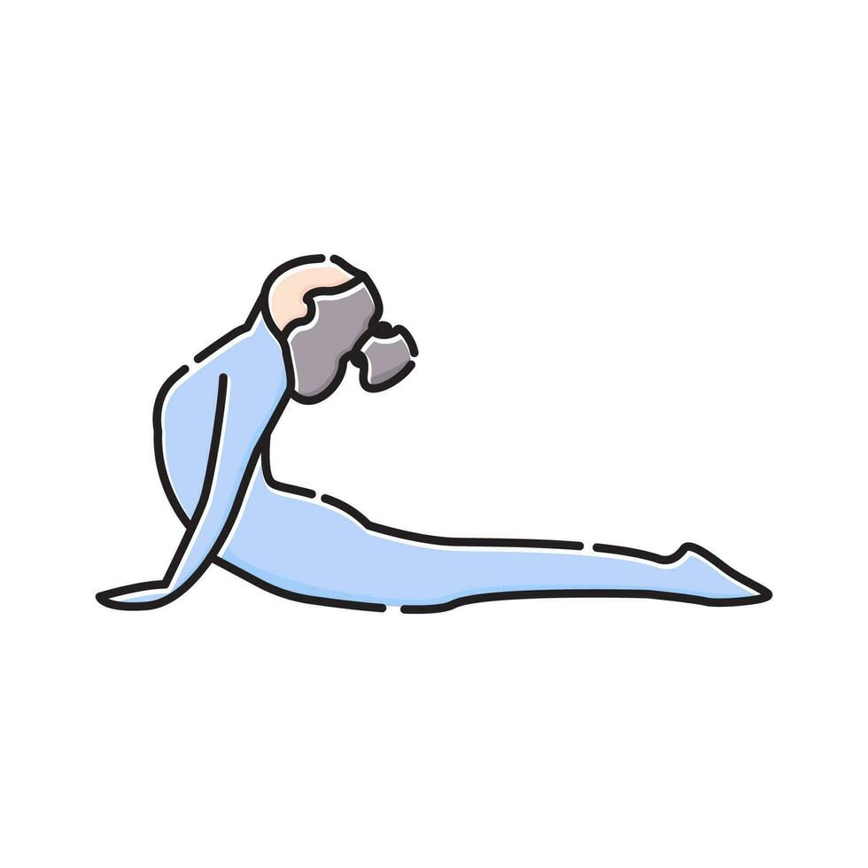 Yoga Pose Symbol zum Vorlage, Bhujangasana Yoga Symbol Symbol Illustration Design. vektor