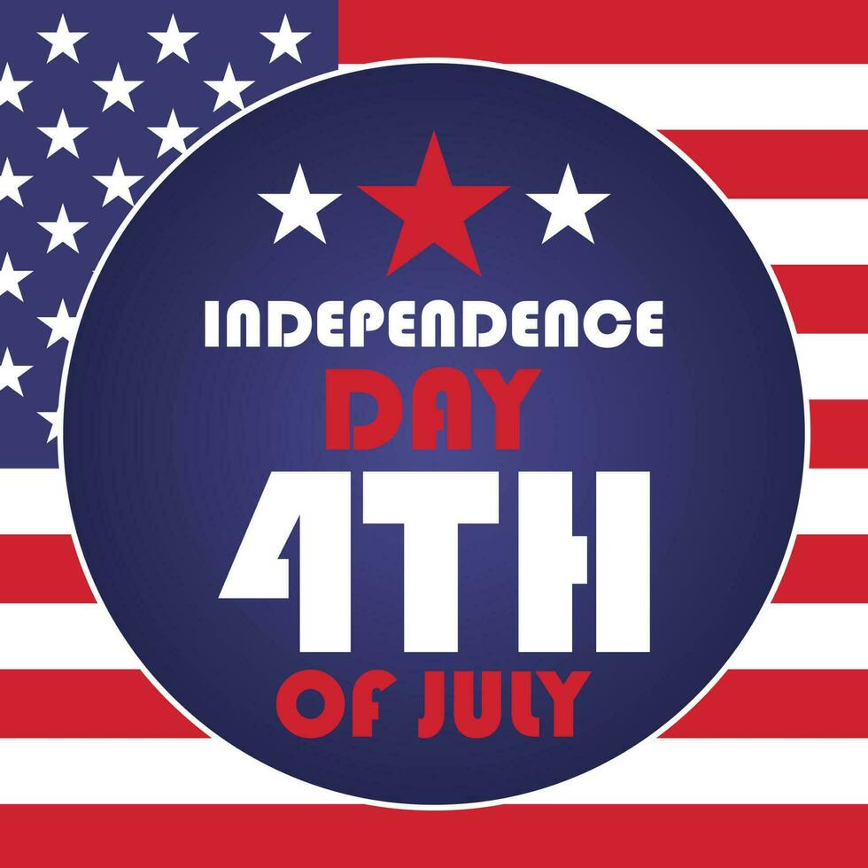 glücklich Unabhängigkeit Tag 4 .. von Juli Urlaub im das uns. amerikanisch Unabhängigkeit Tag Gruß Karte oder Poster Design Vektor. vektor