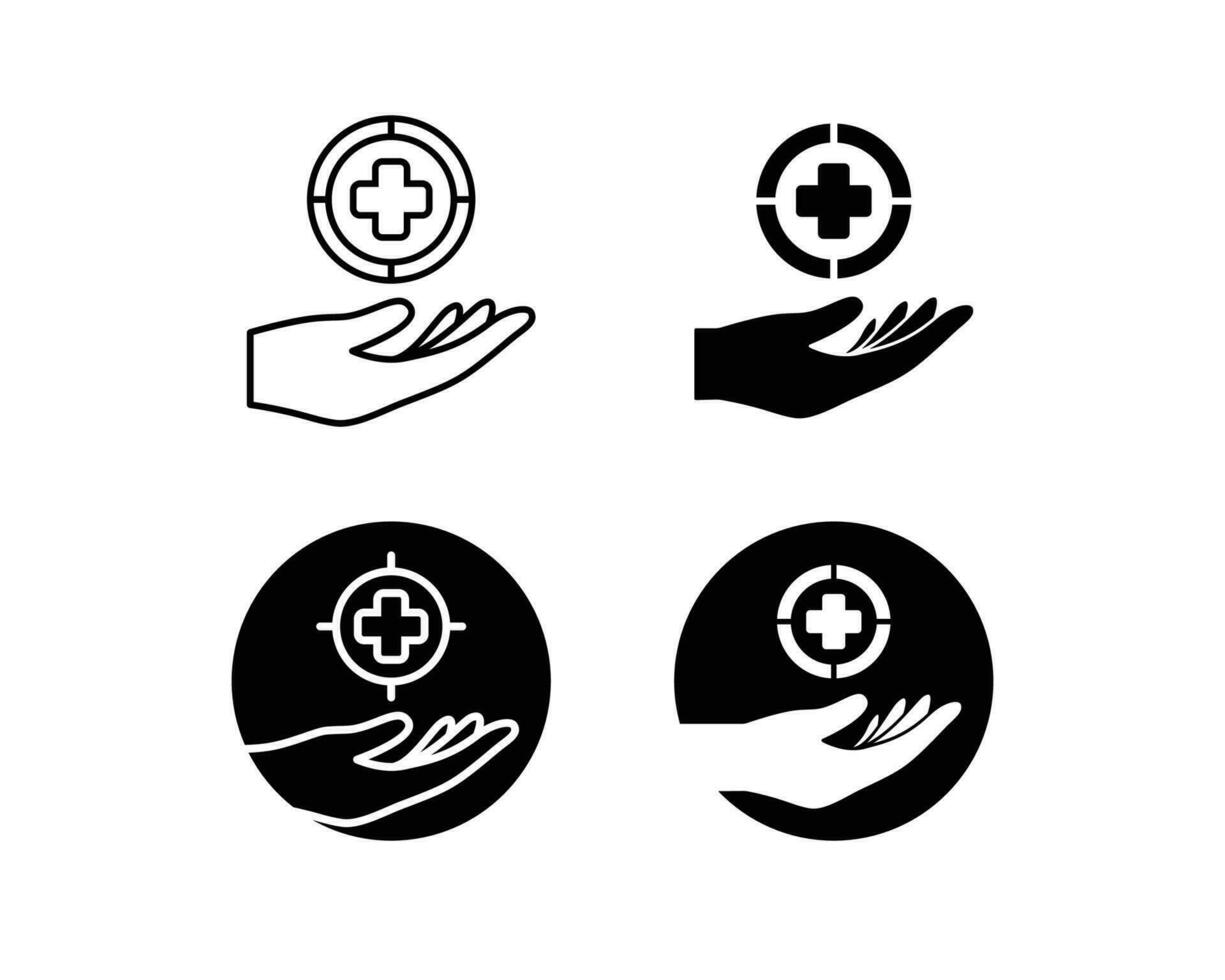 medizinisch Gesundheit Pflege Symbol Sammlung vektor