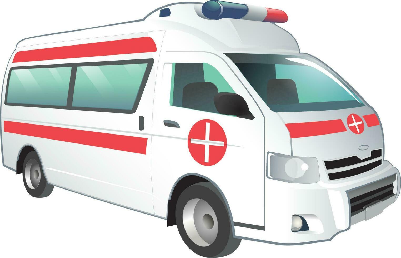 illustration av ambulans bil vektor