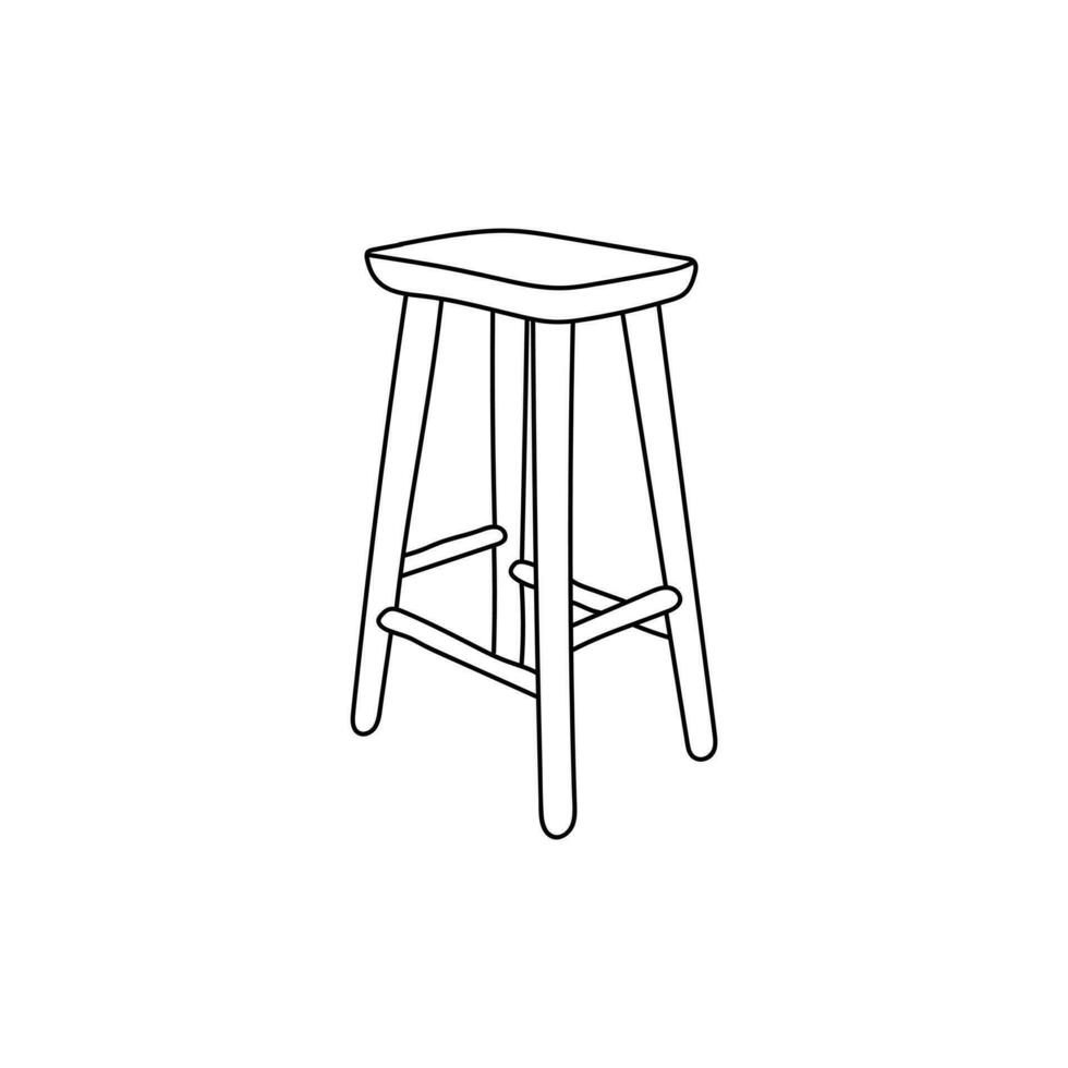 minimalistisch Leben Zimmer Innere mit Stuhl drinnen, Sitz Logo im das Konzept, kontinuierlich Linie. komfortabel Salon Stuhl. vektor