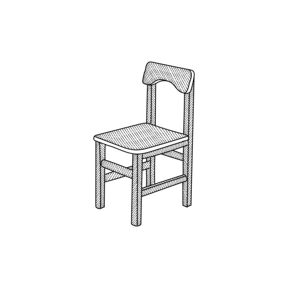 untitled-1minimalistisk stol linje konst möbel interiör logotyp design, stol översikt vektor ikon. symbol, logotyp illustration. vektor grafik