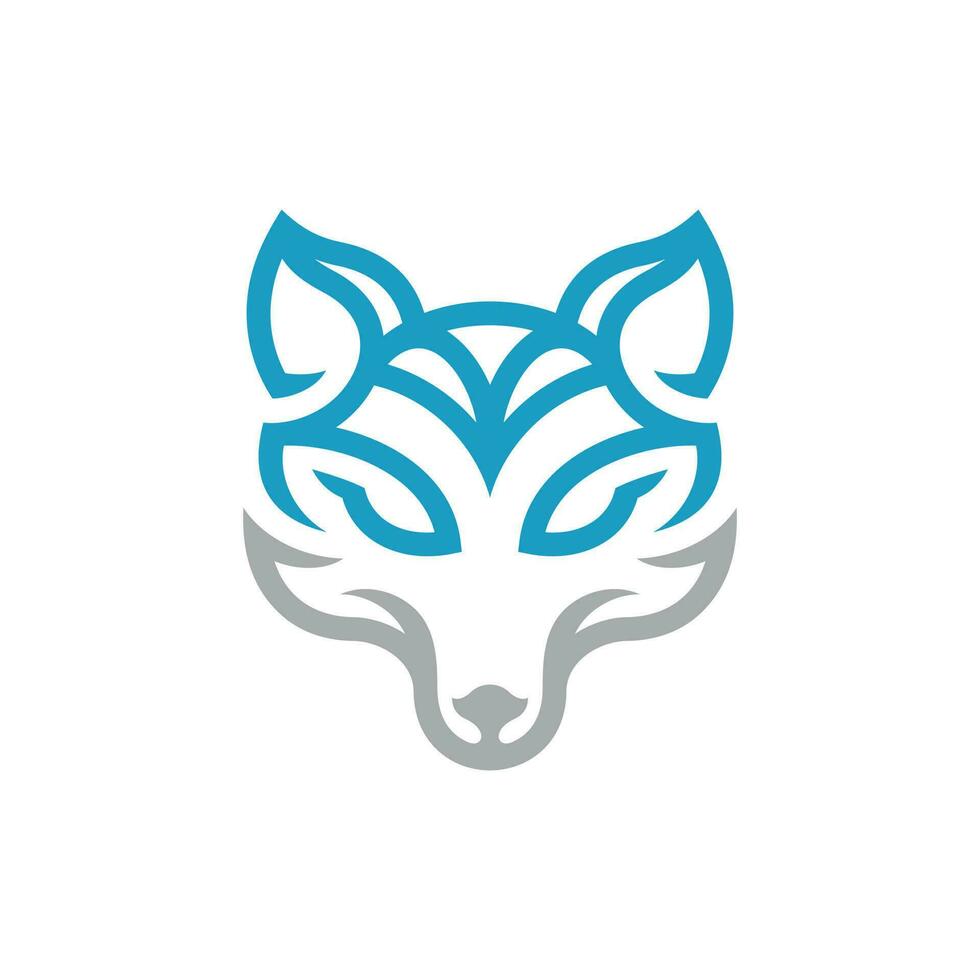 Wolf Kopf modern Logo Vorlage, Wolf Maskottchen Vektor Kunst Wolf suchen gefährlich. Vektor Symbol.