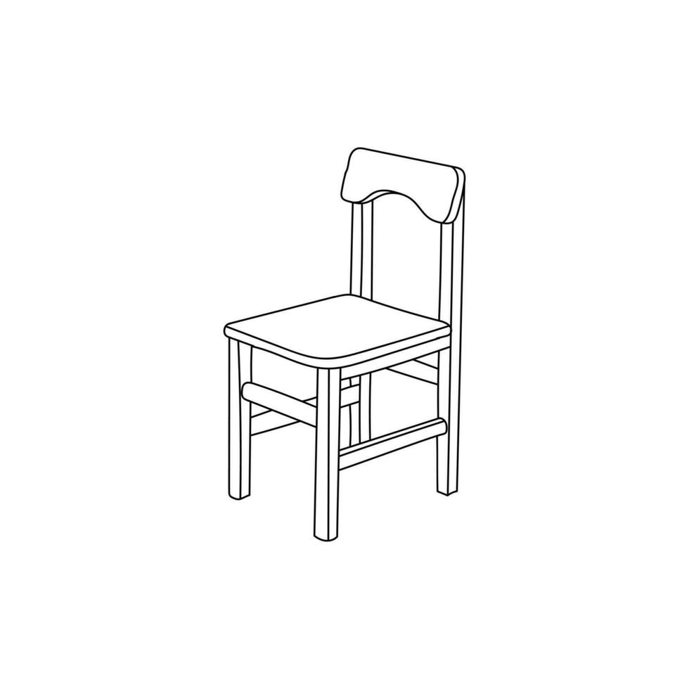 stol utomhus- möbel linje ikon vektor illustration. logotyp rum dekoration, interiör, och möbel