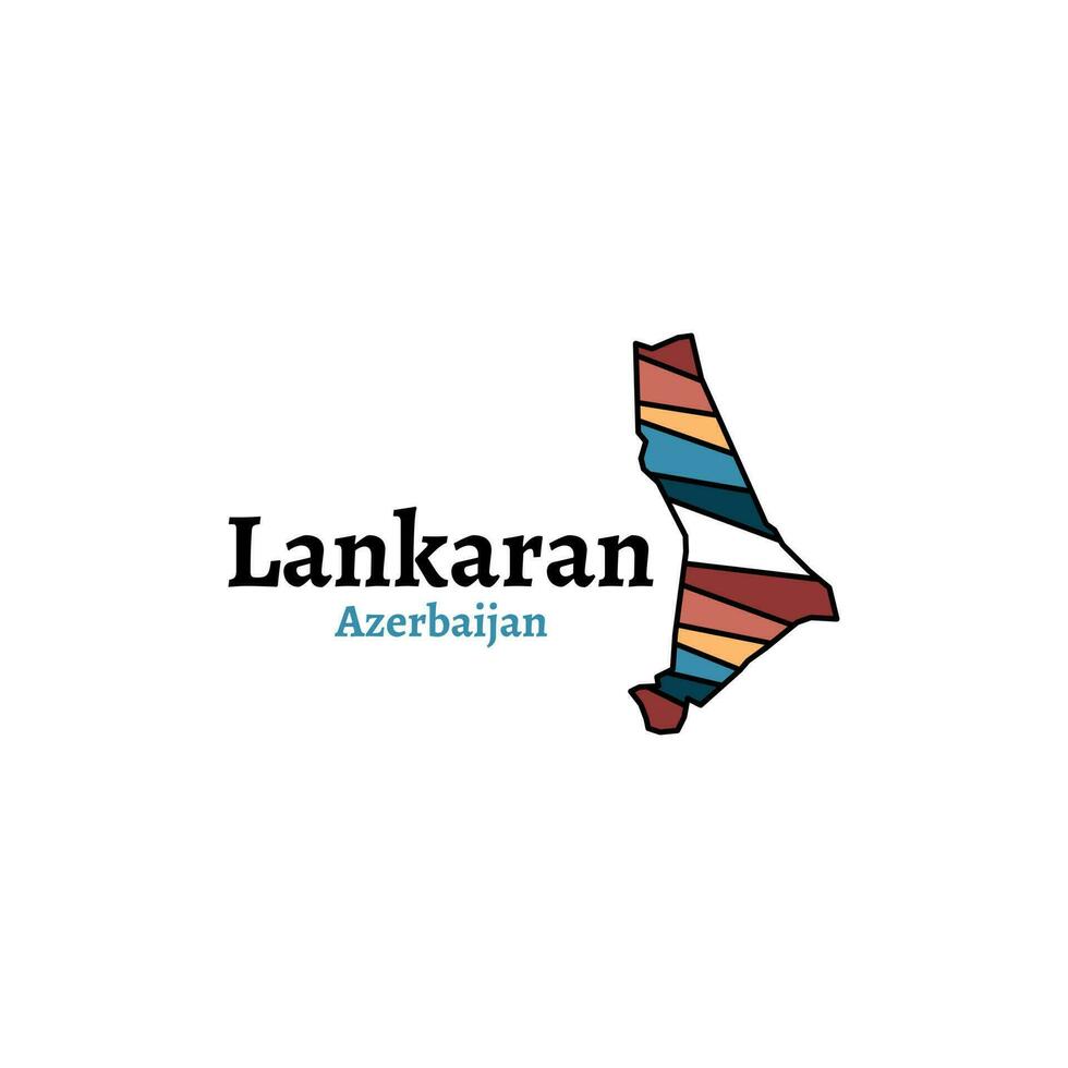 lankaran Karta av azerbajdzjan, azerbaijan politisk Karta med huvudstad lankaran, nationell gränser illustration vektor